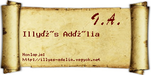 Illyés Adélia névjegykártya